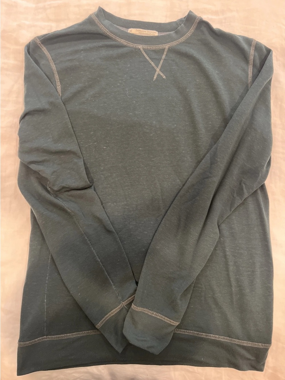 Threads 4 Thought Slate Green Long Sleeve Crewneck
